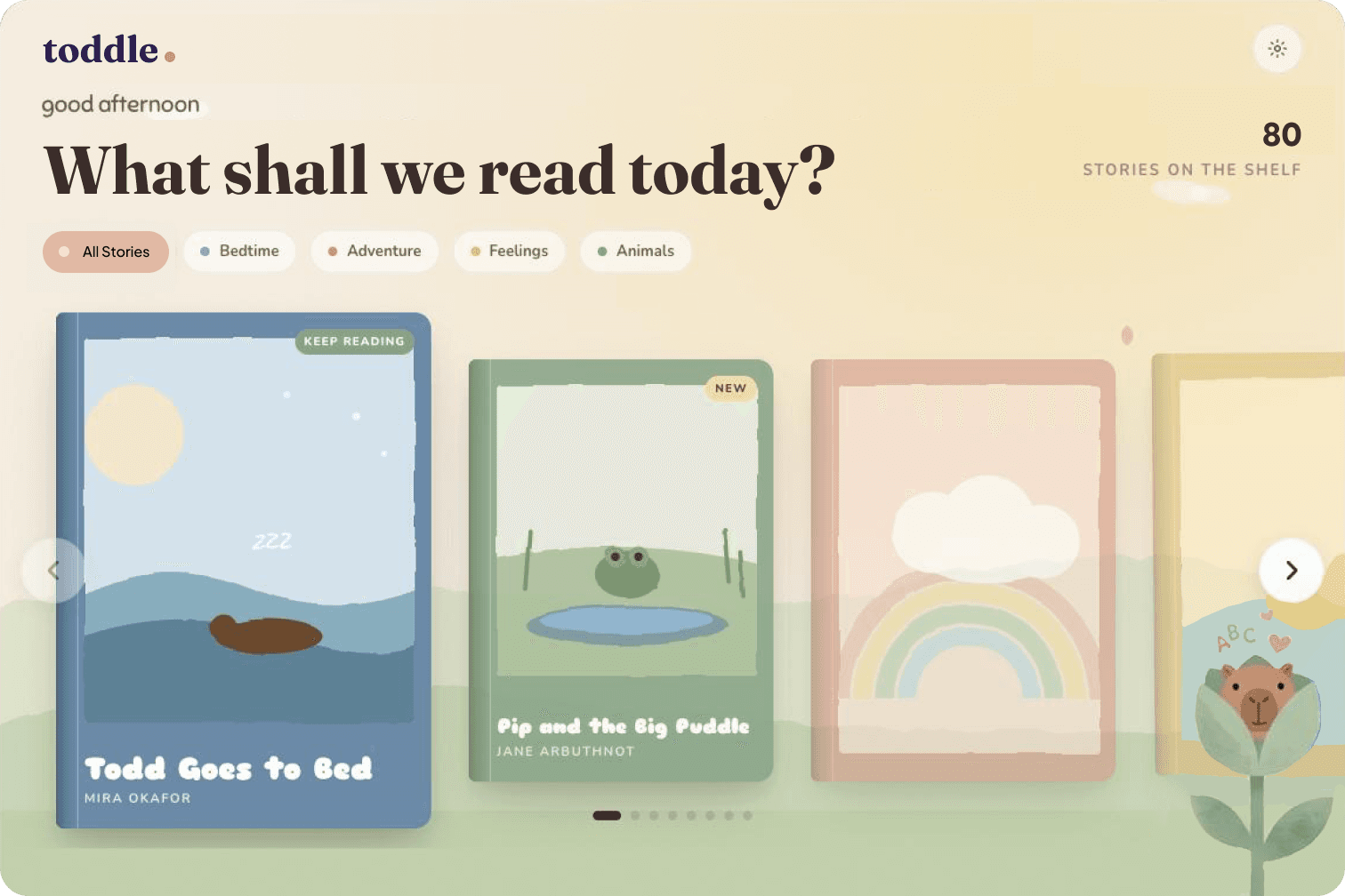 Toddle library — what shall we read today?